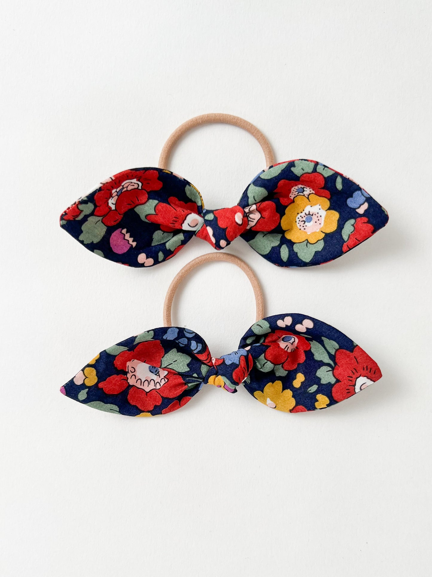 Bunny Hair Ties in Liberty Betsy Meadow