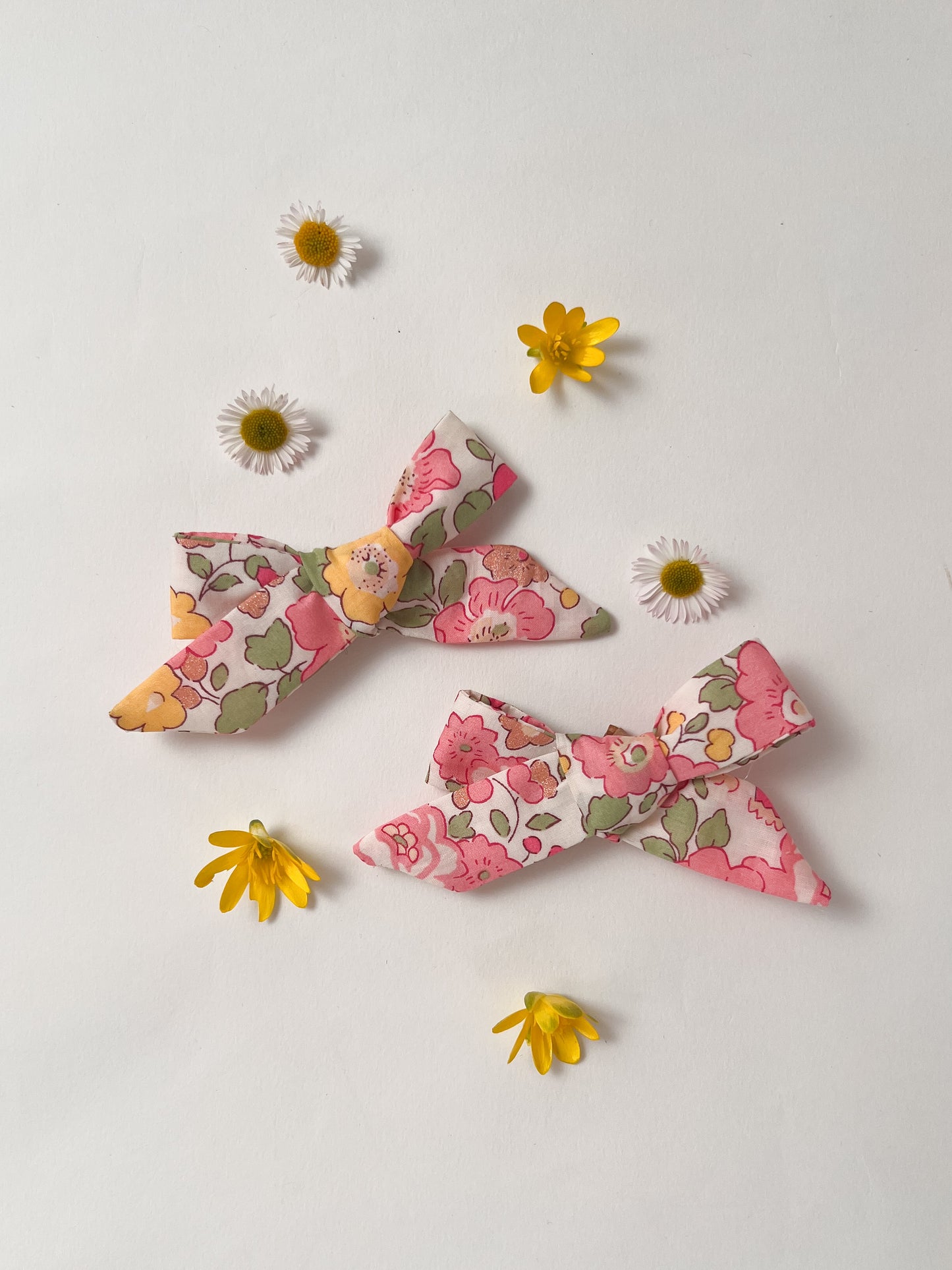 Pig Tail Bow Set in Liberty Betsy Sparkle
