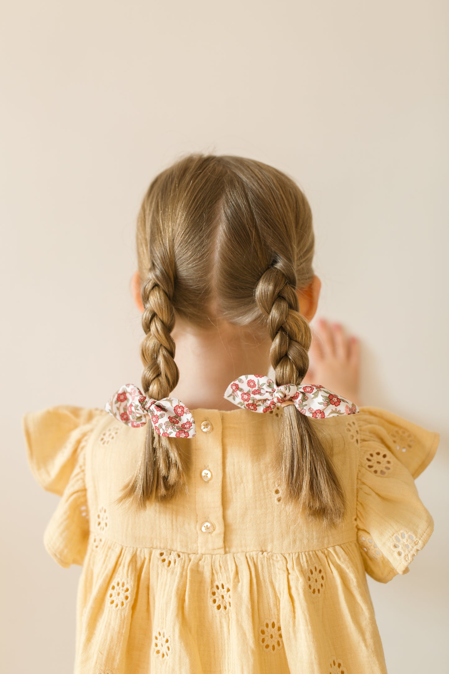 Bunny Hair Ties in Liberty Red Empress