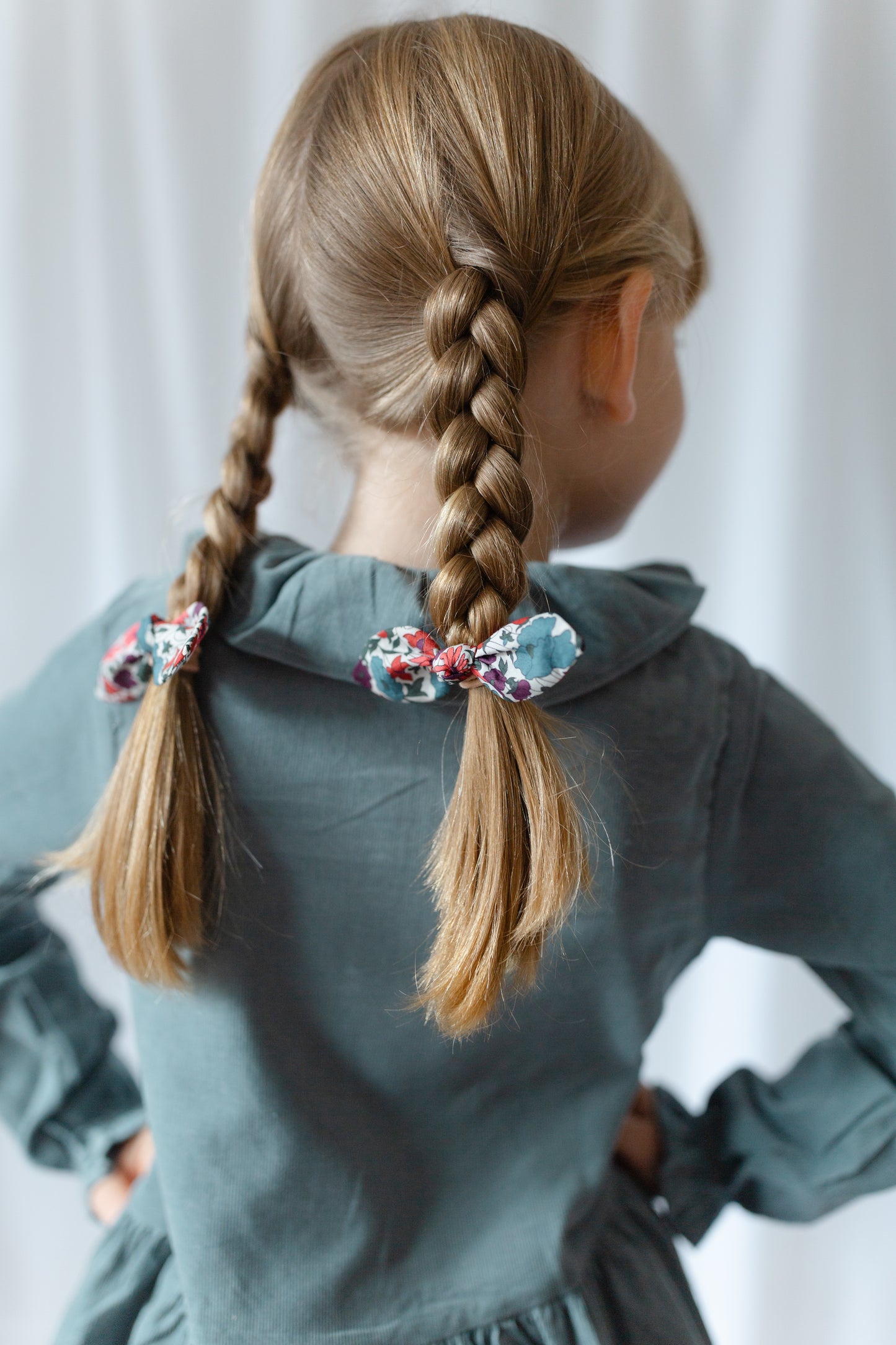 Bunny Hair Ties in Liberty Poppy & Daisy