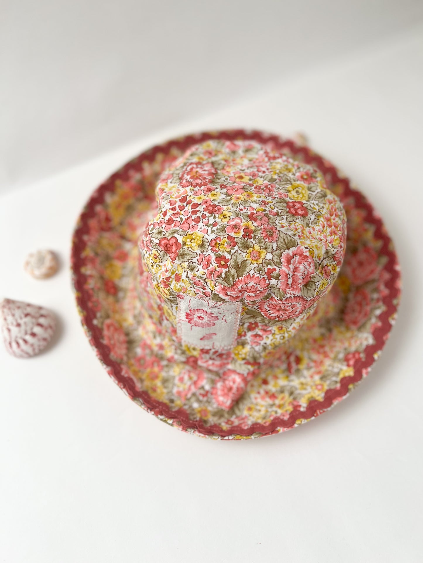 Vintage Floral Brimmed Hat