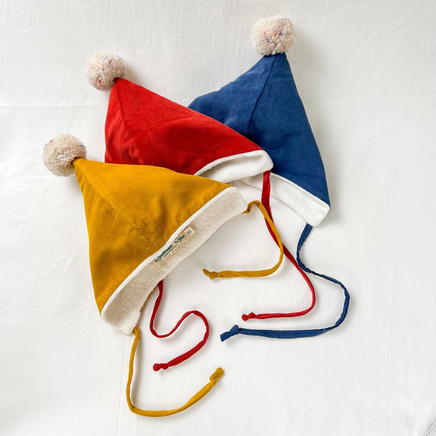 Pixie Hat ~ Organic Fleece & Mustard Corduroy