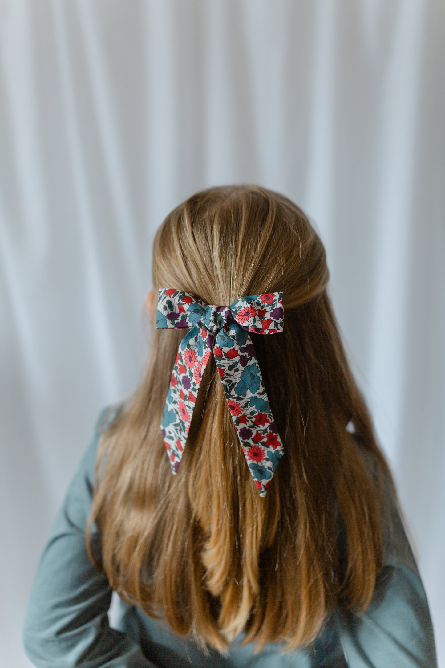 Long Tail Hair Bow Liberty Poppy & Daisy