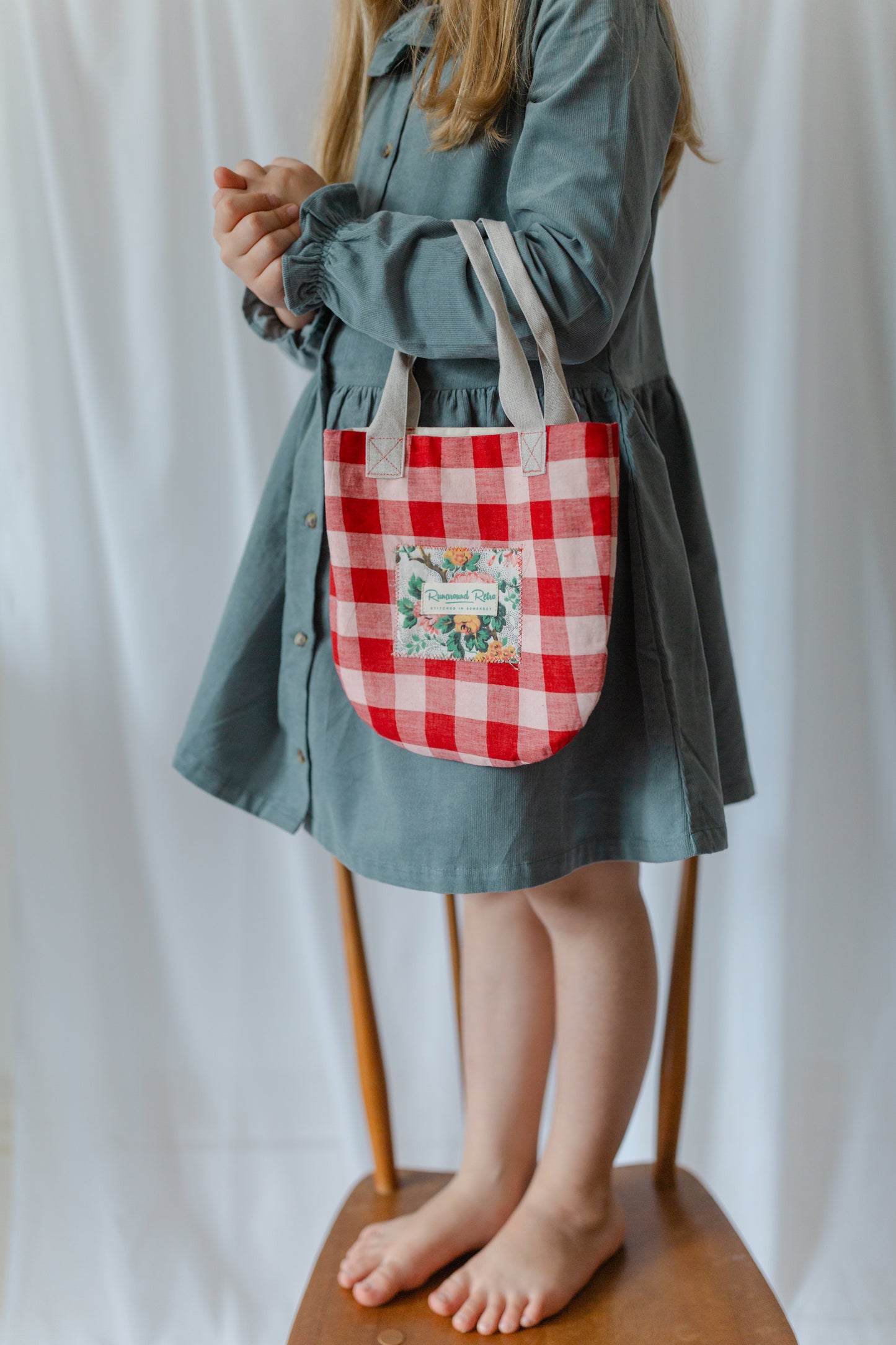Child Bucket Bag in Cherry Red