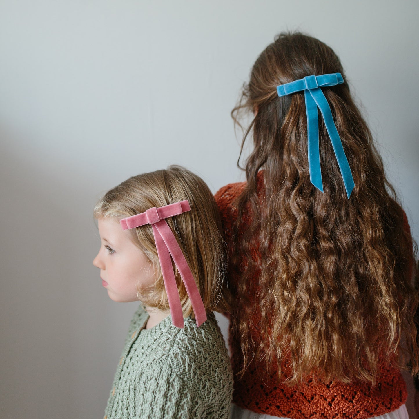 Velvet Hair Clip in Ballet Pink Small