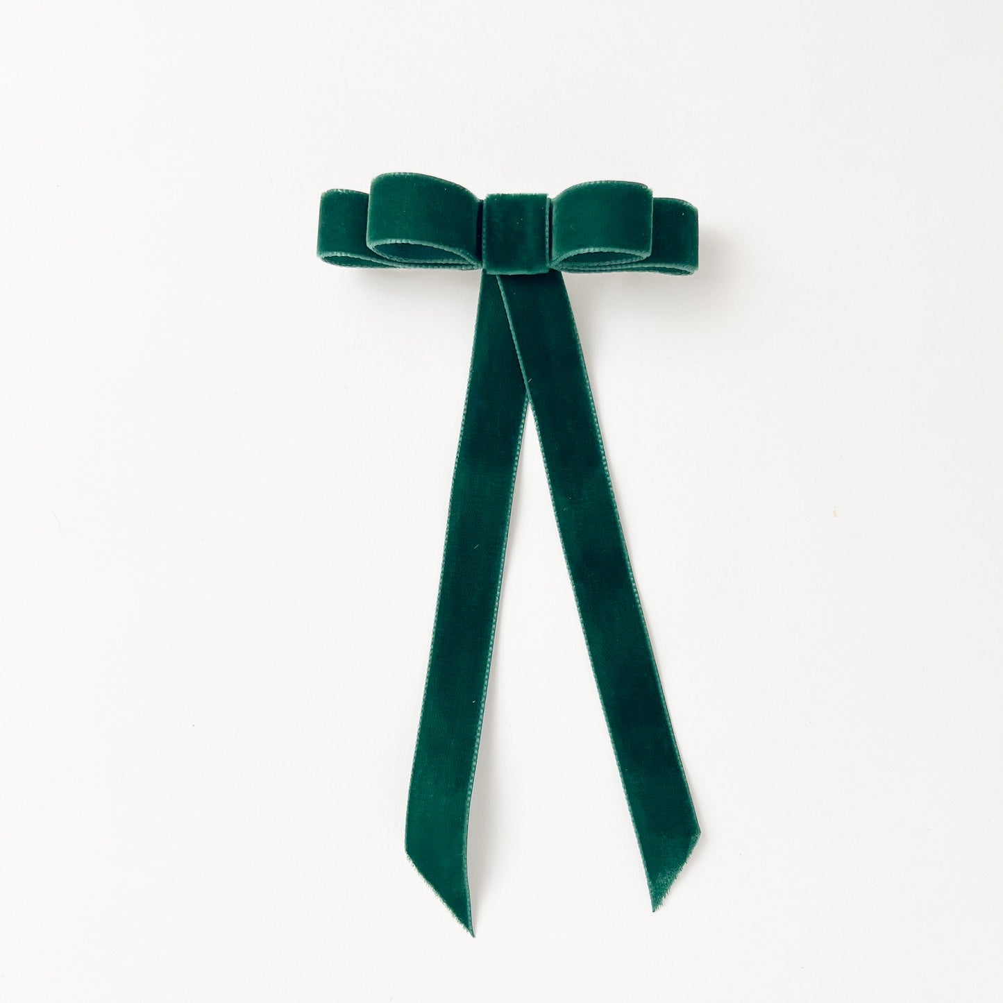 Velvet Hair Clip Forest Green Small