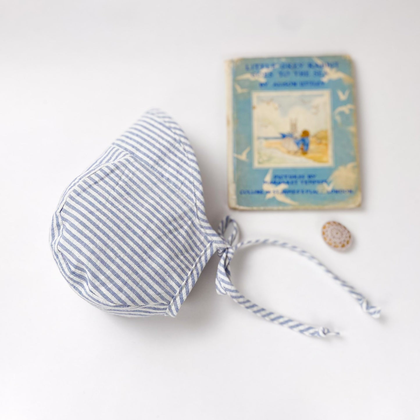 Brimmed Baby Bonnet Seaside Stripe