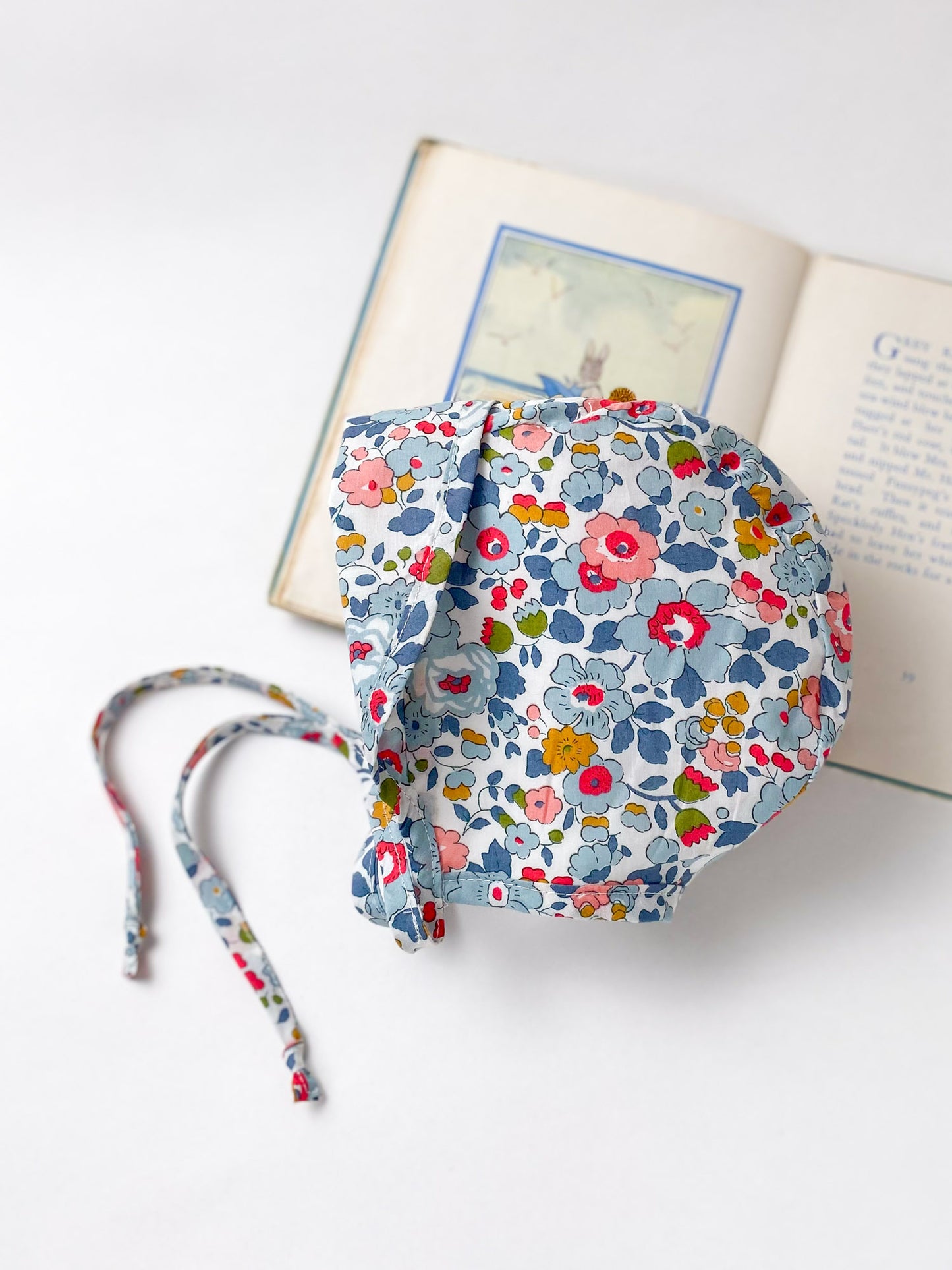 Brimmed Baby Bonnet Liberty Betsy Blue