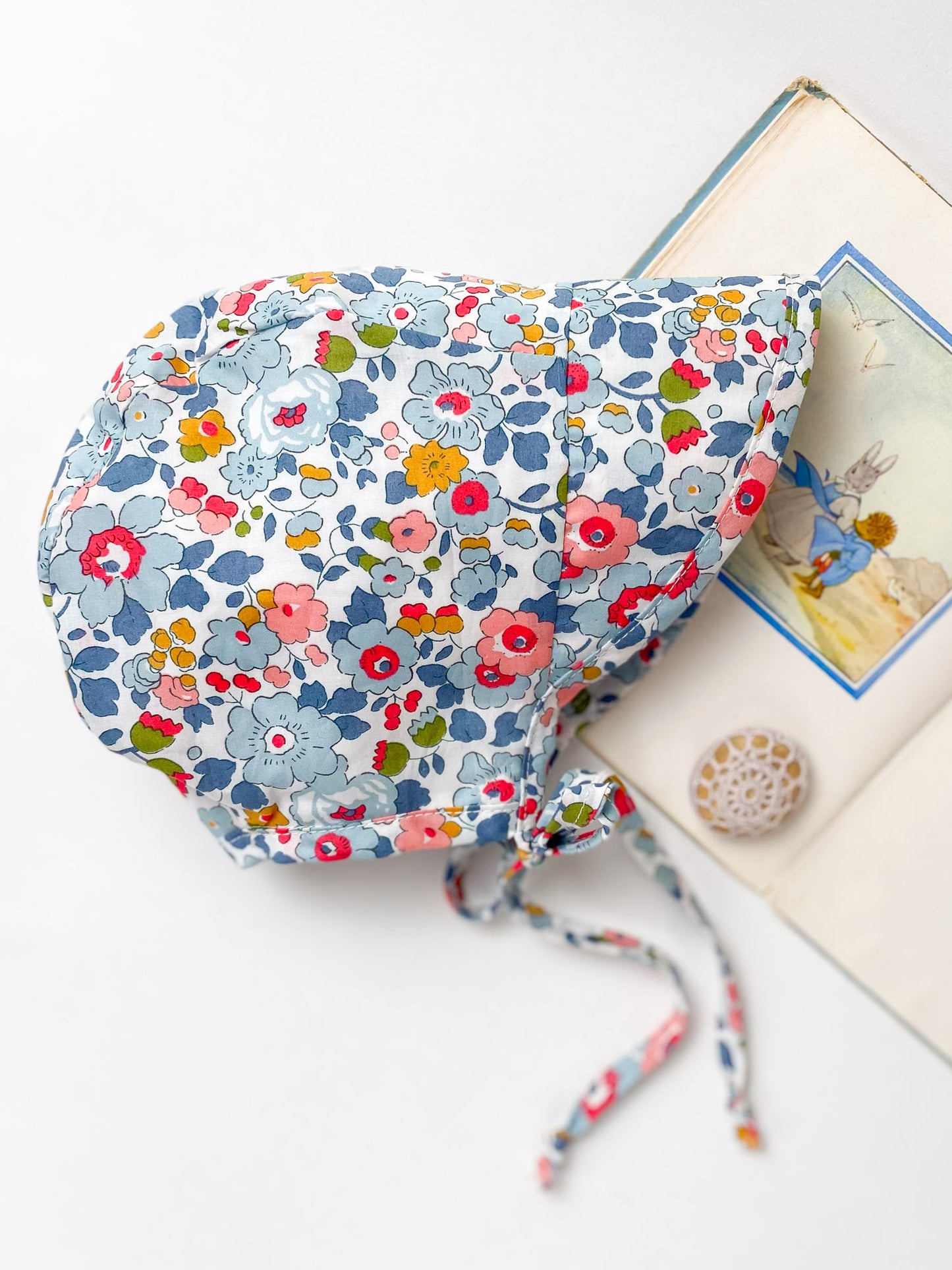 Brimmed Baby Bonnet Liberty Betsy Blue