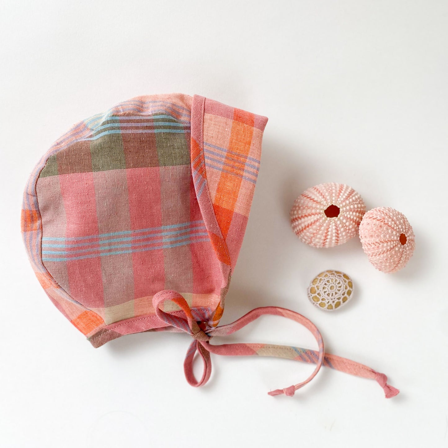 Brimmed Baby Bonnet Carousel Check
