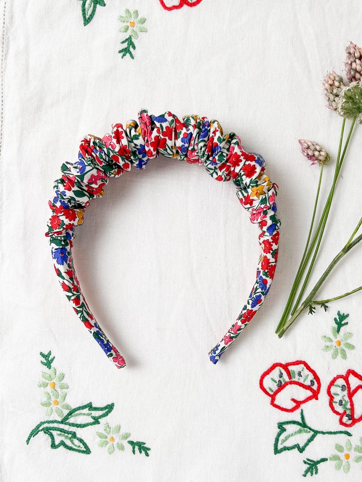 Ruffled Hairband in Mary May