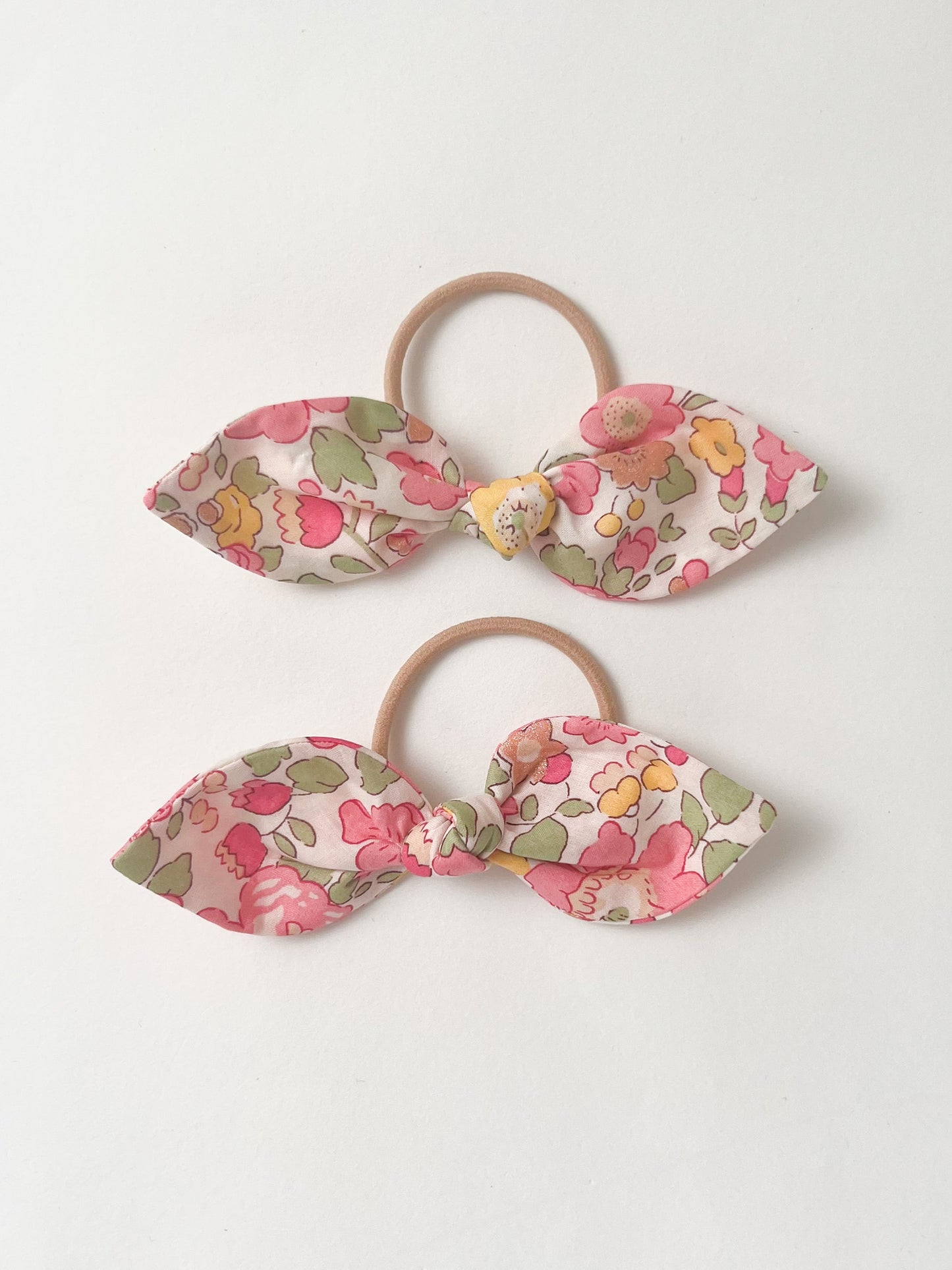 Bunny Hair Ties in Betsy Pink Sparkle