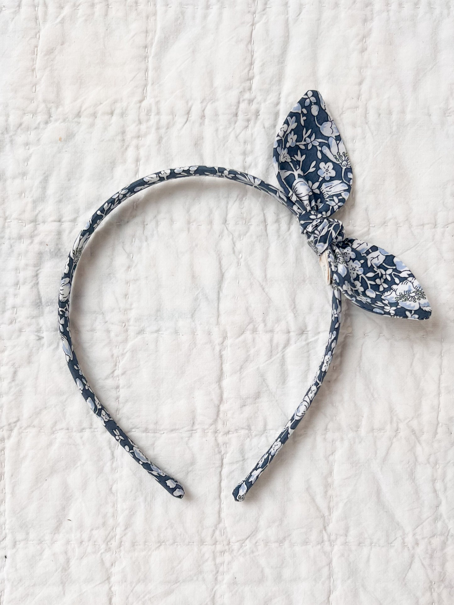 Side Bow Hairband in Liberty Lizzy in Blue