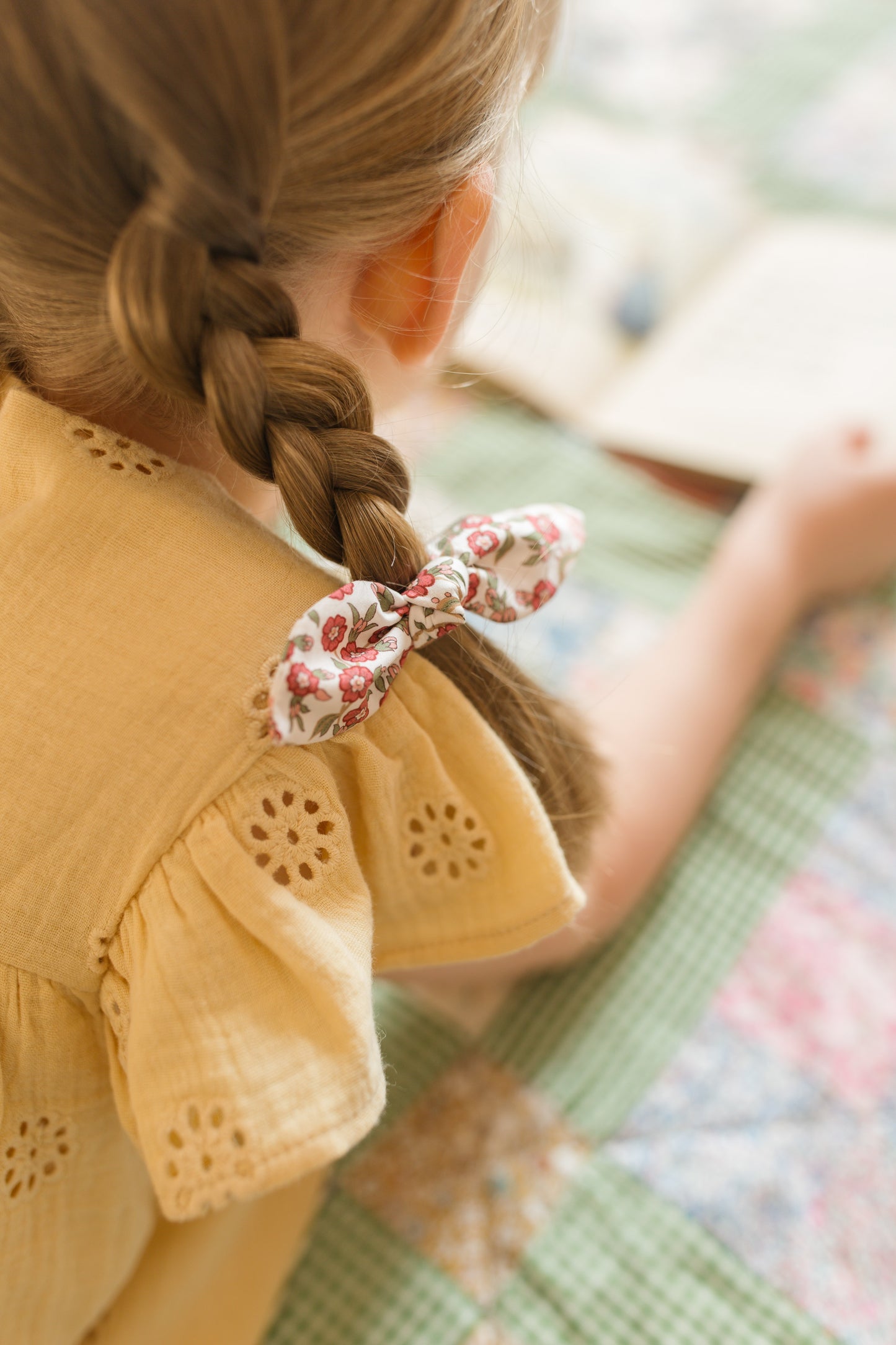 Bunny Hair Ties in Liberty Red Empress