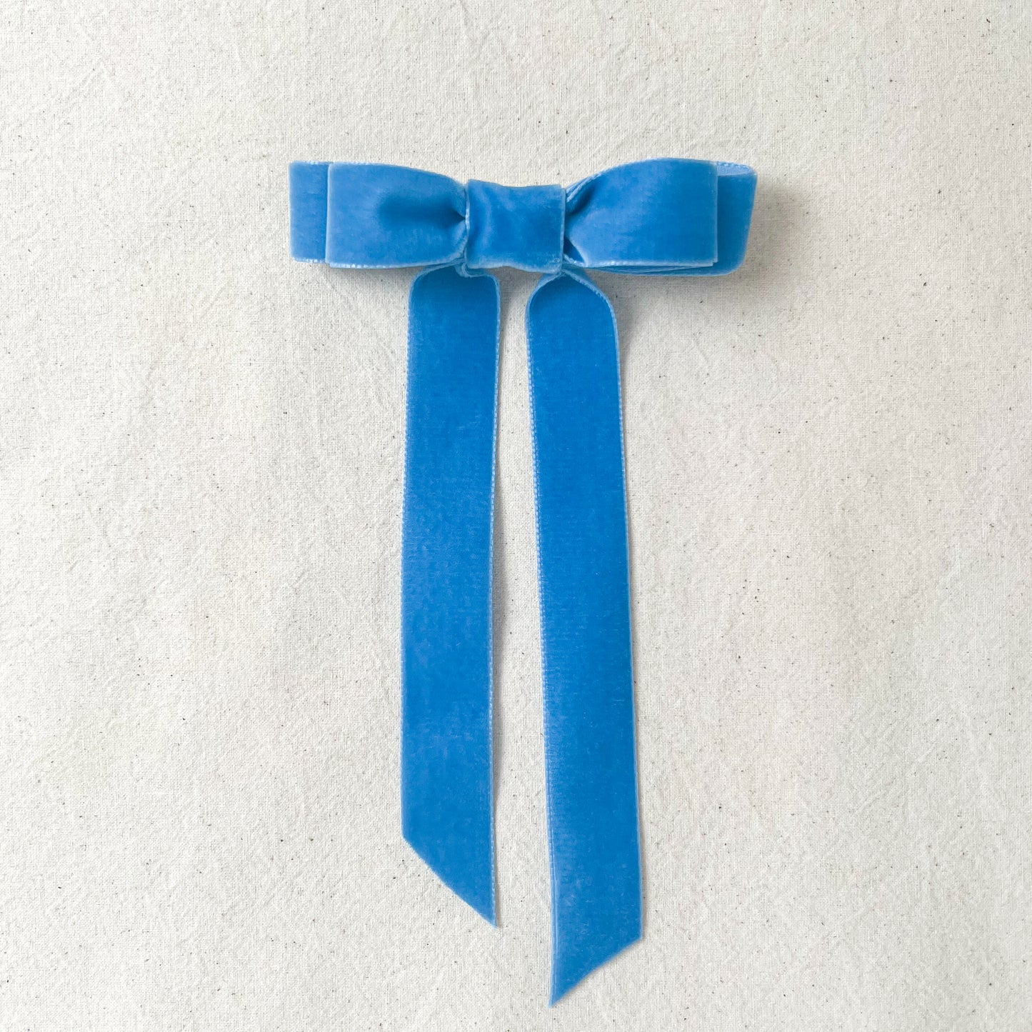 Velvet Hair Clip Bright Blue Large