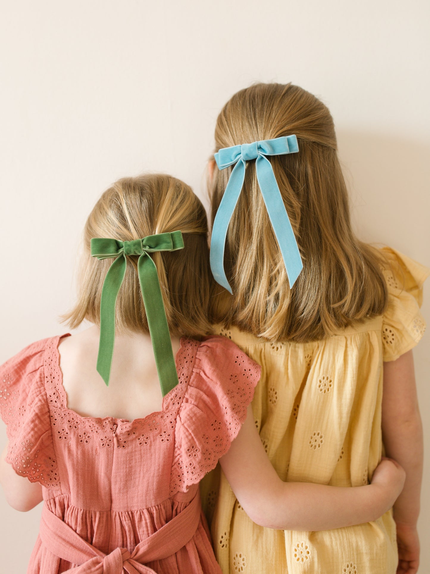 Velvet Hair Clip Sky Blue Large