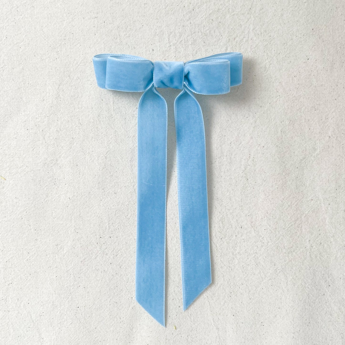 Velvet Hair Clip Sky Blue Large