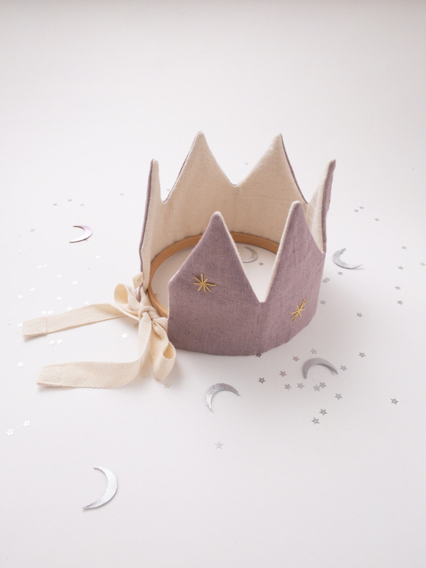 lilac crown with stars