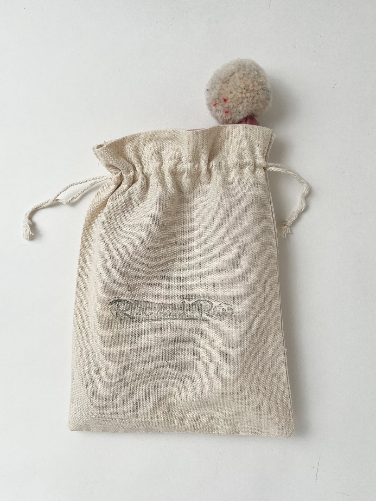 Pixie Hat in Organic Fleece & Rose Pink Corduroy