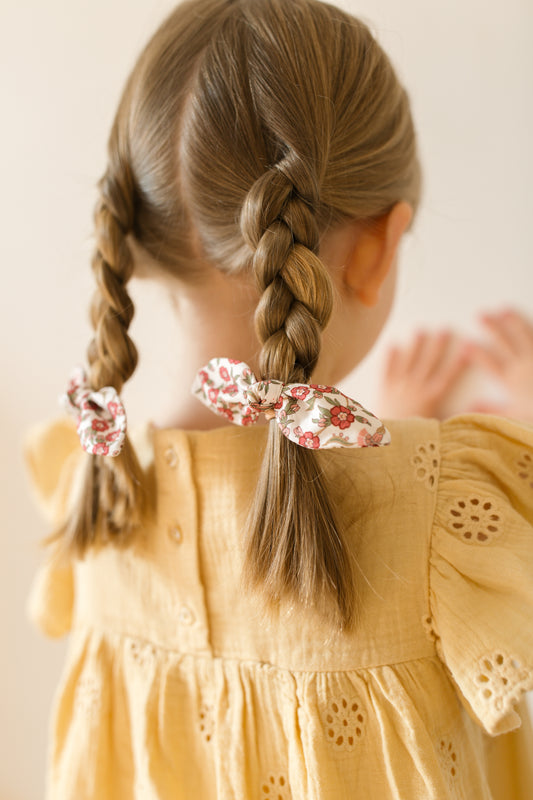 Bunny Hair Ties in Liberty Red Empress