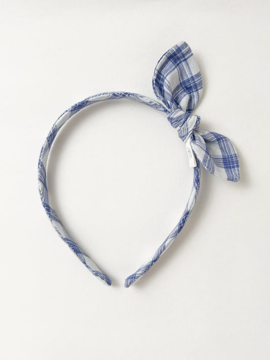 Alice Band Small Bow Homestead Blue