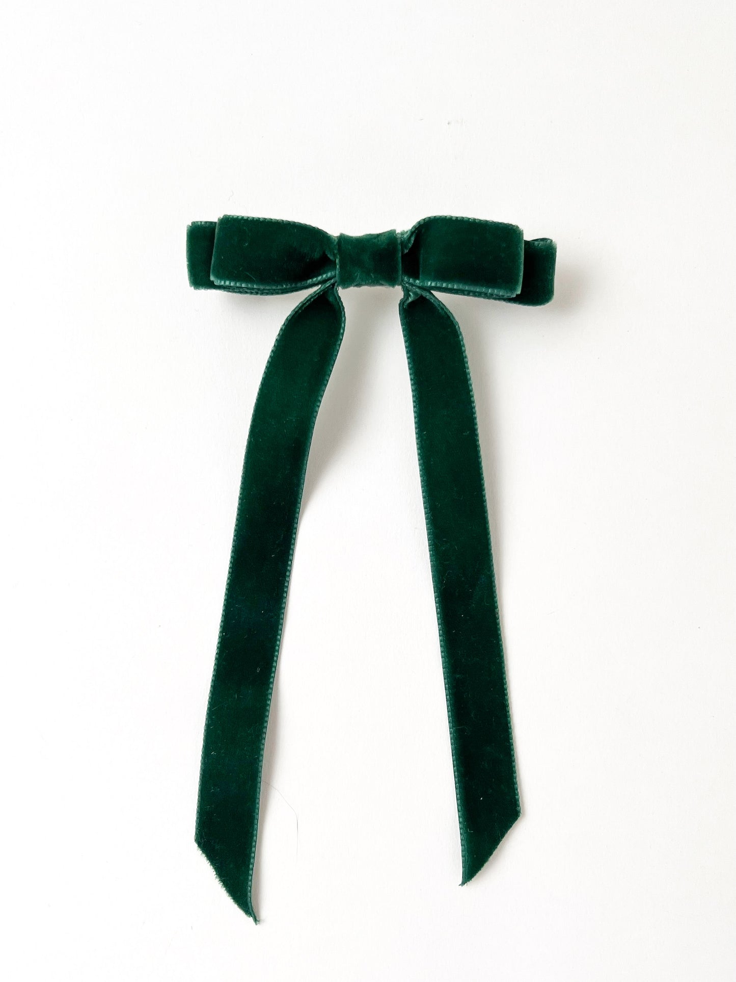 Velvet Hair Bow Forest Green Small