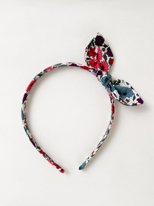 Alice Band Small Bow Liberty Poppy & Daisy