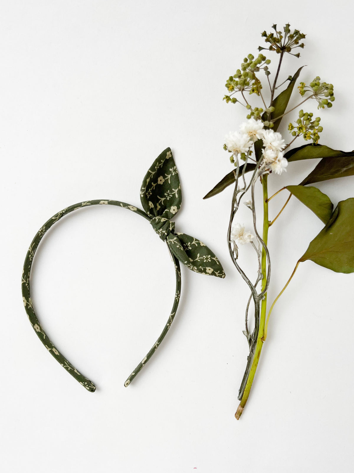 Hairband in Liberty Needlework Green
