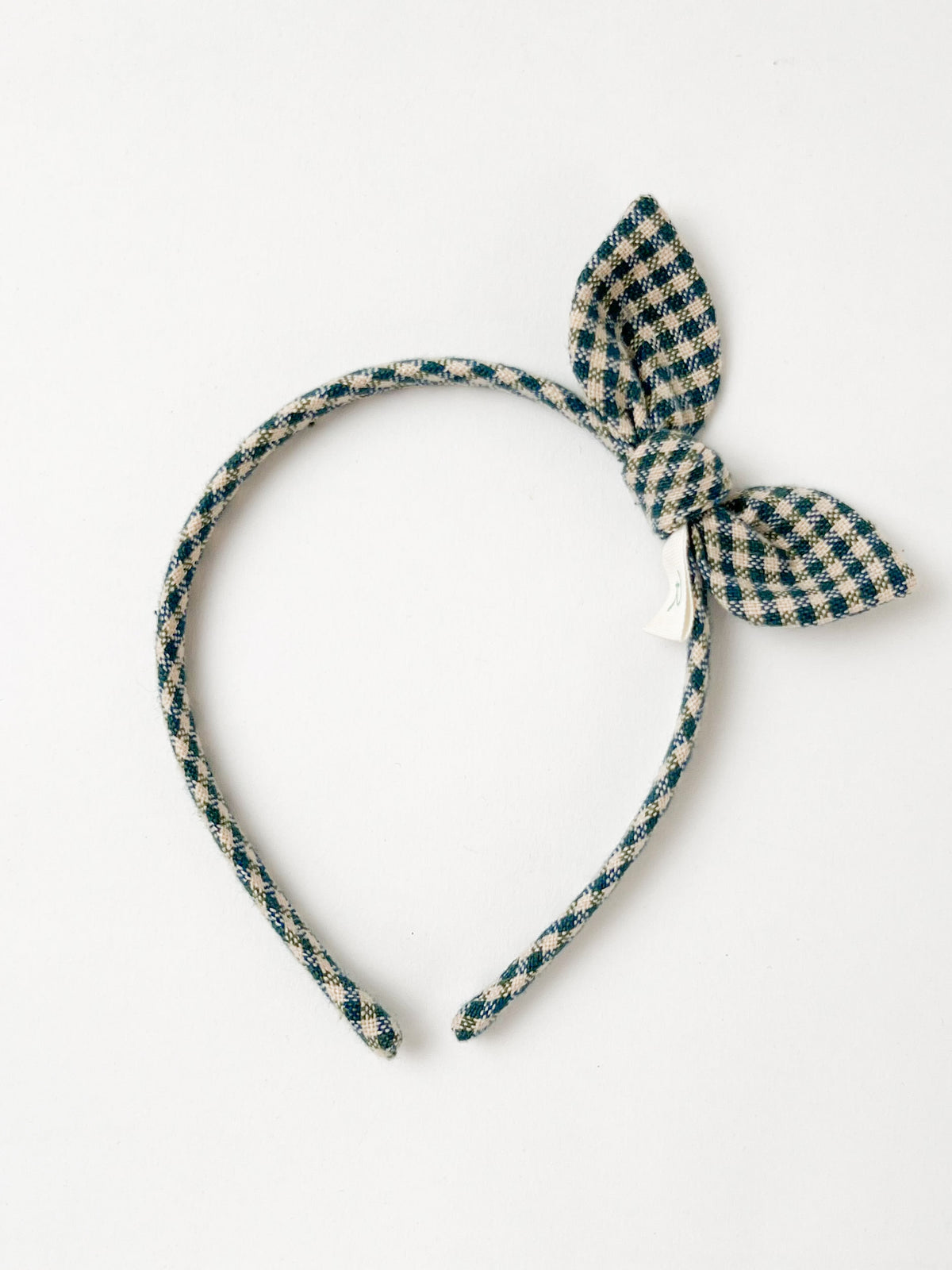 Hairband in Wagon Linen Check