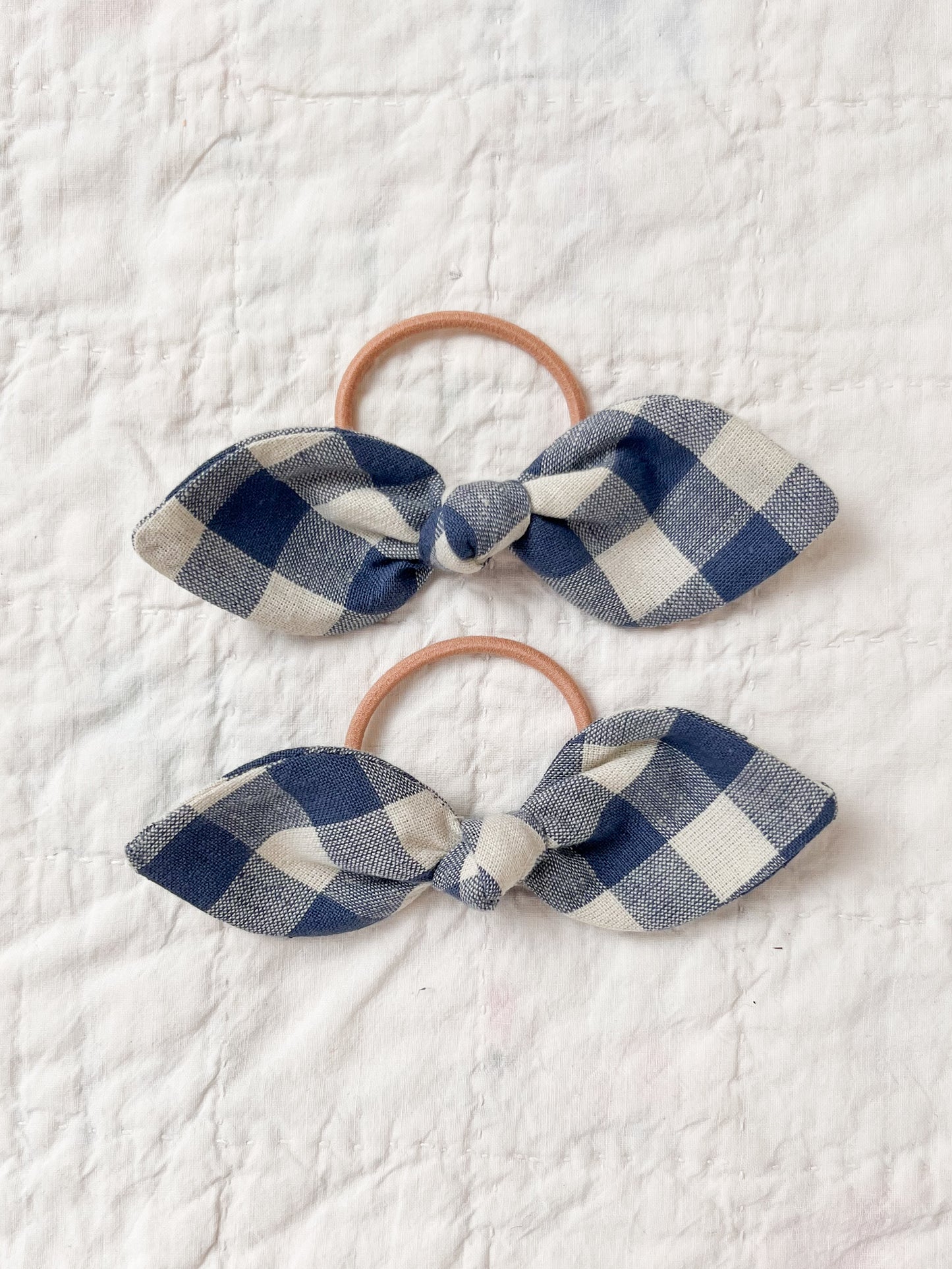 Hair Bobble Set Linen Cornflower Blue