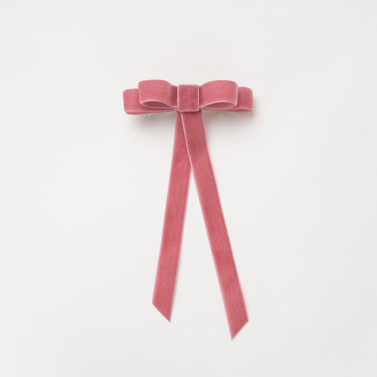 Ballet pink velvet bow