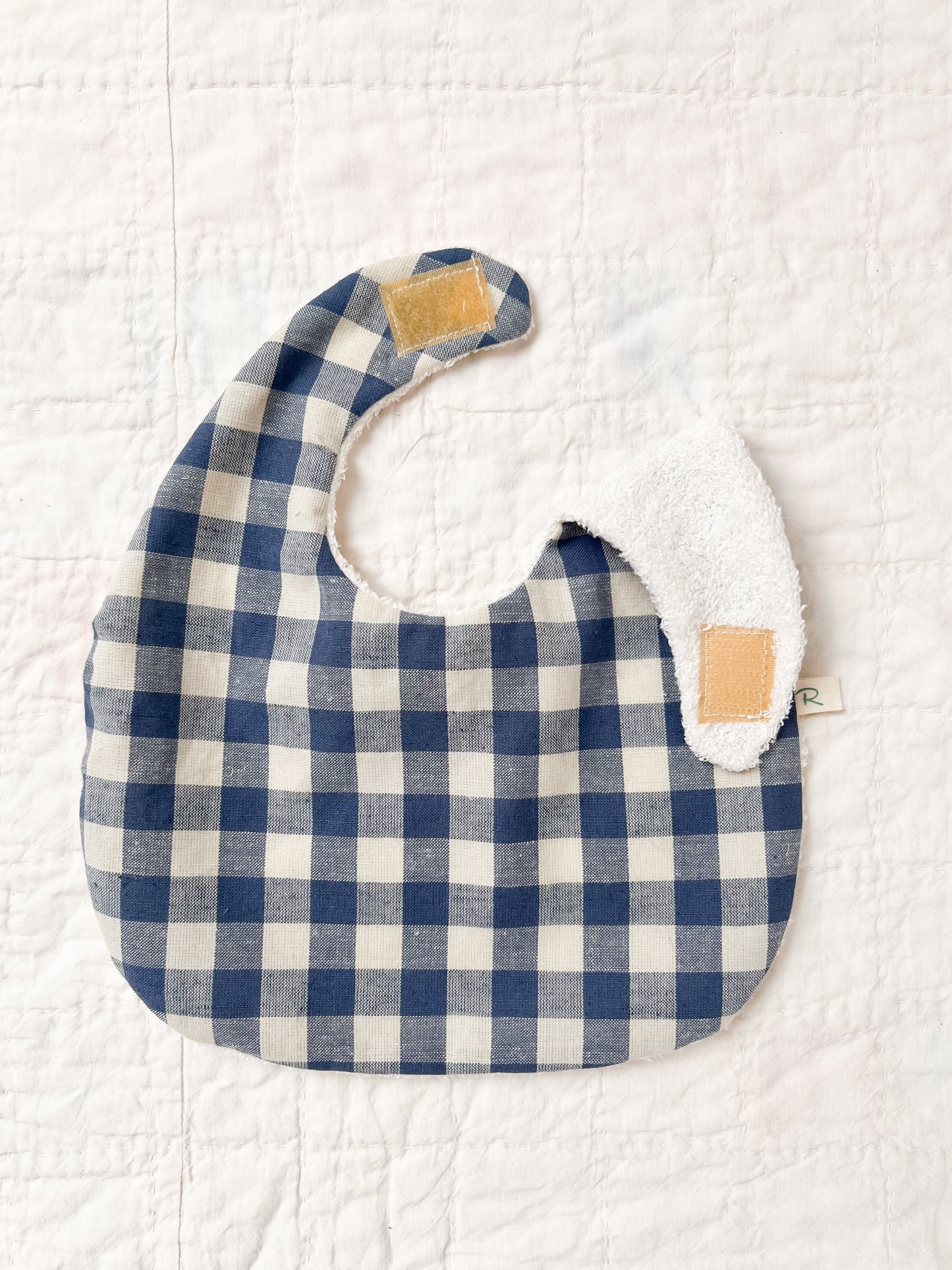 Baby Bib Linen Cornflower Blue