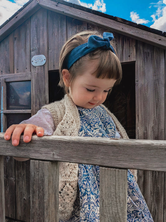 Retro Knot Headband in Cotton Corduroy
