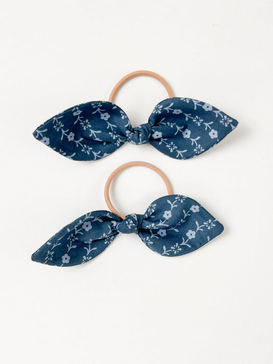 Hair Bobble Set Needlework Blue