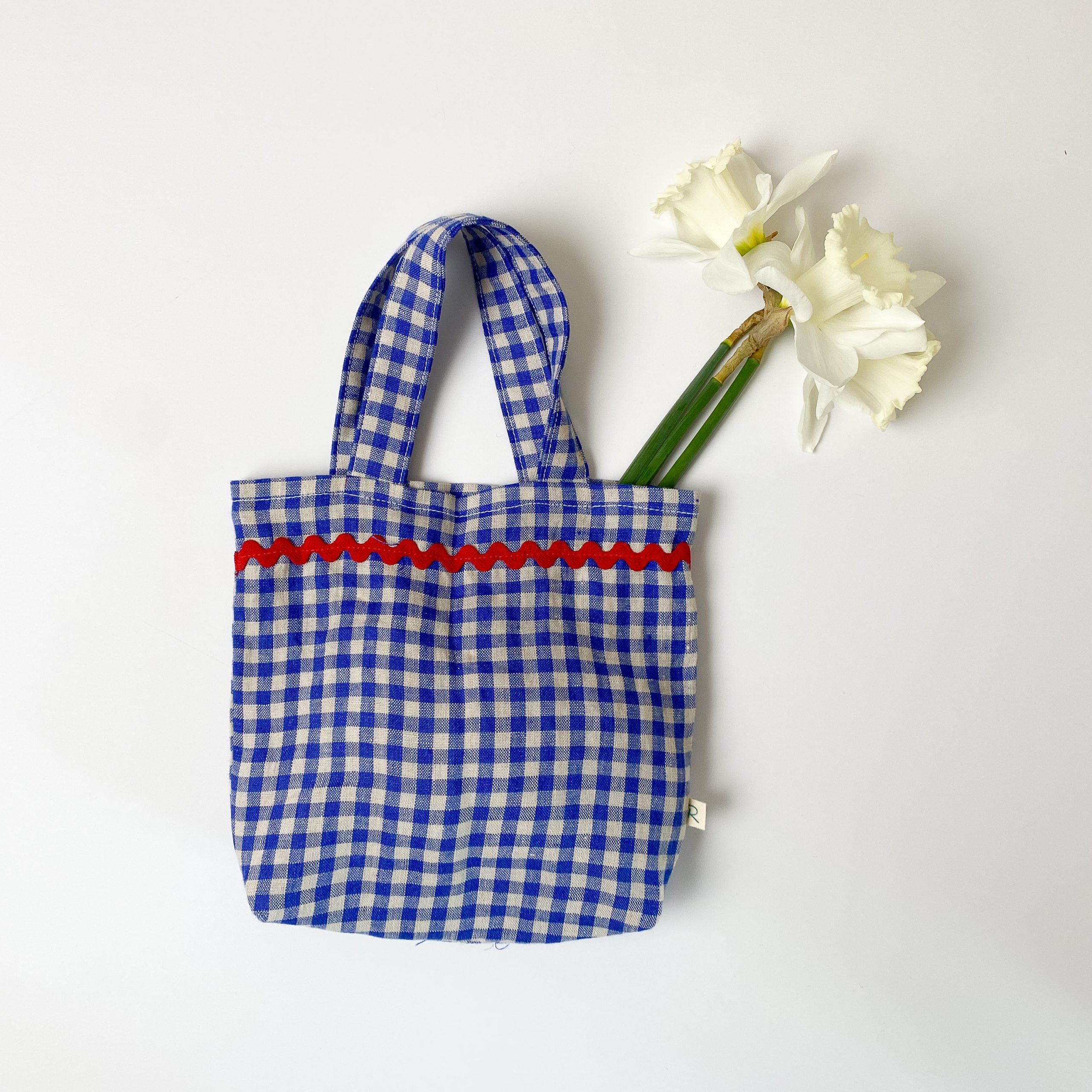 Gingham tote online bag