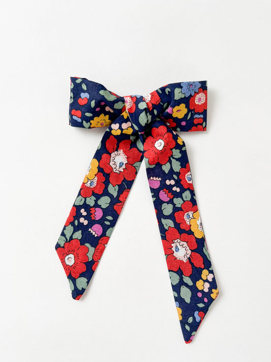 Long Tail Hair Bow Liberty Betsy Meadow