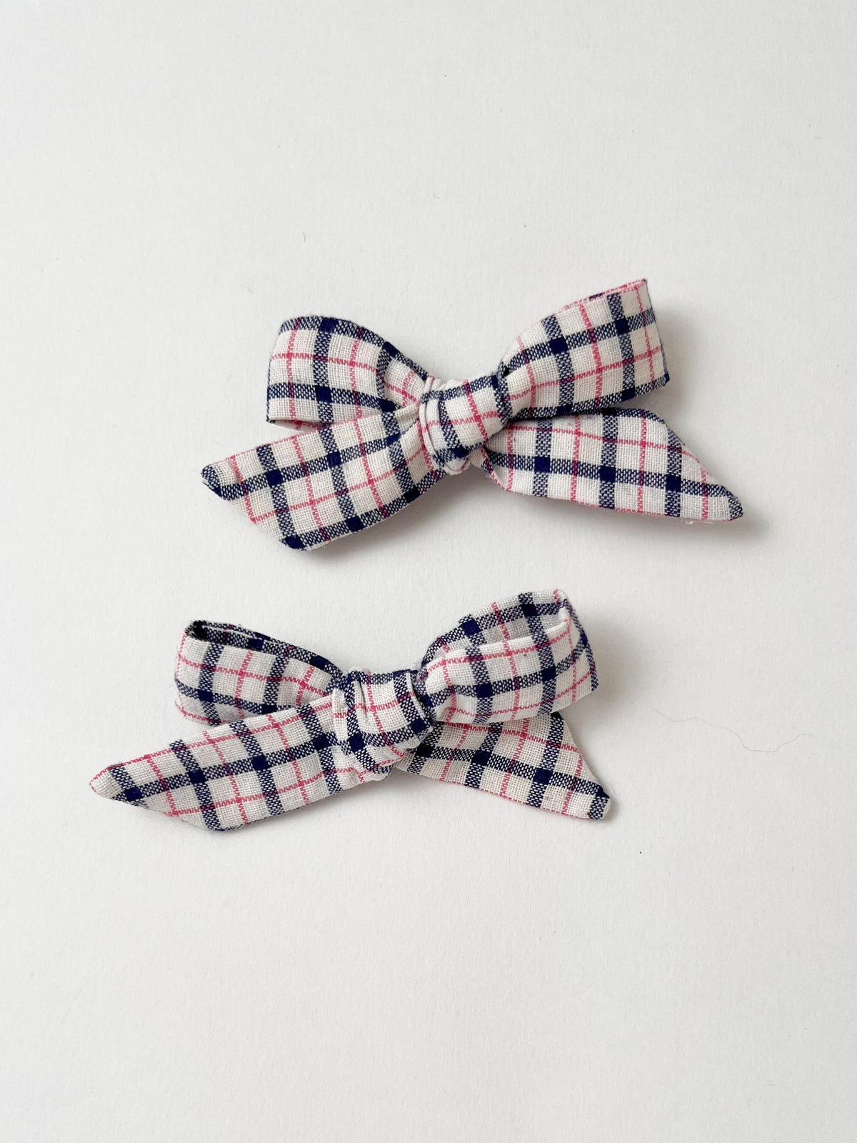 Hair Bows in Linen Martha Check