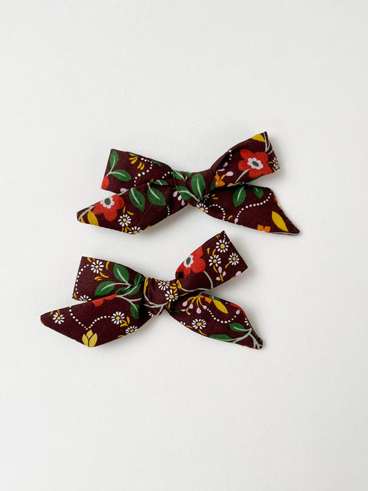 Hair Bows in Daisy Brown