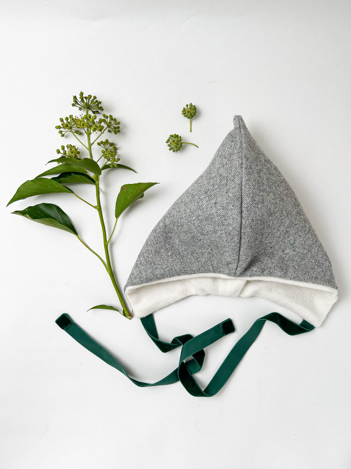 Wool Pixie Hat in Grey Skies