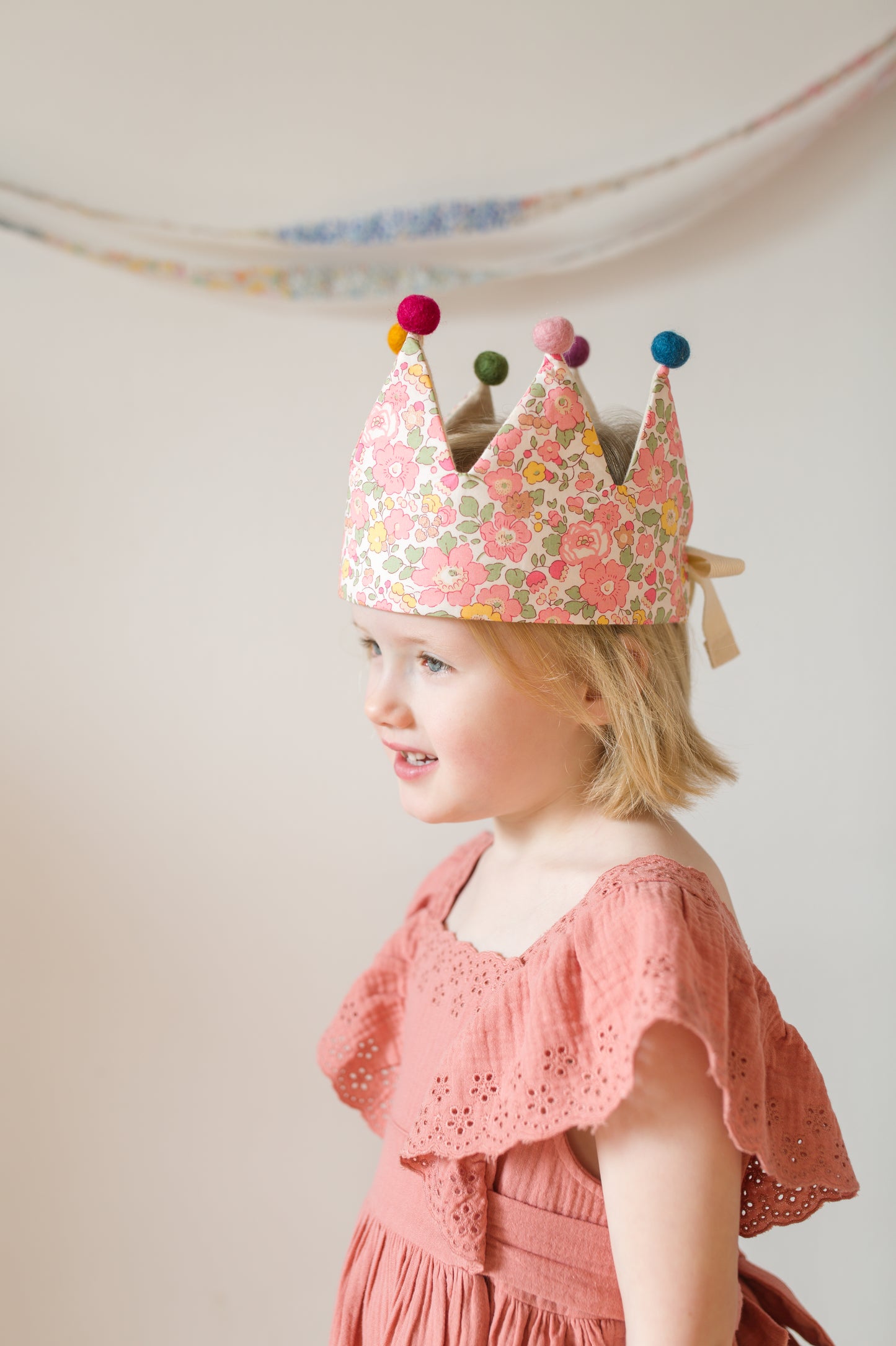 Liberty Betsy Crown with Pom poms