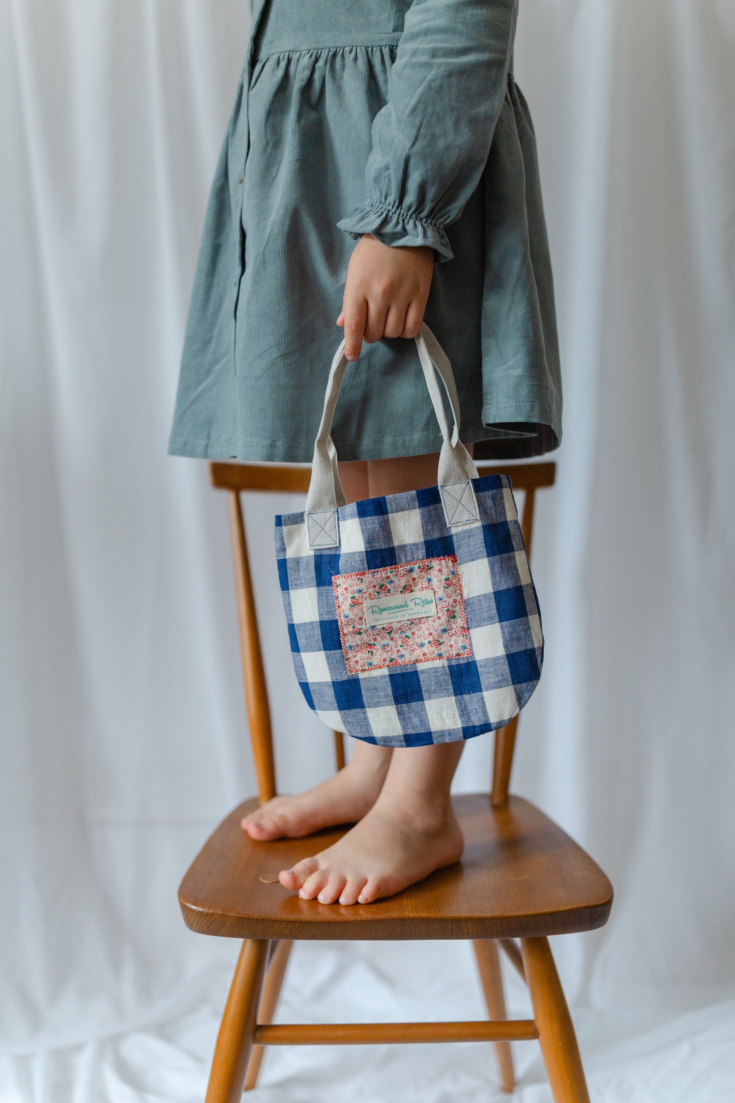 Child Bucket Bag in Picnic Blue