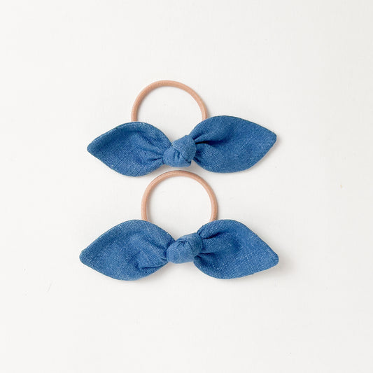 Bunny Hair Ties Indigo Blue