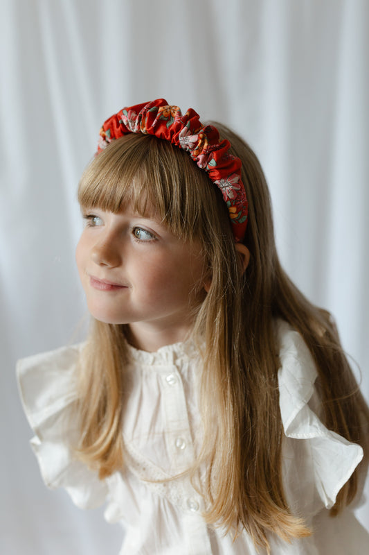 Ruffled Hairband in Liberty Lynda Anne