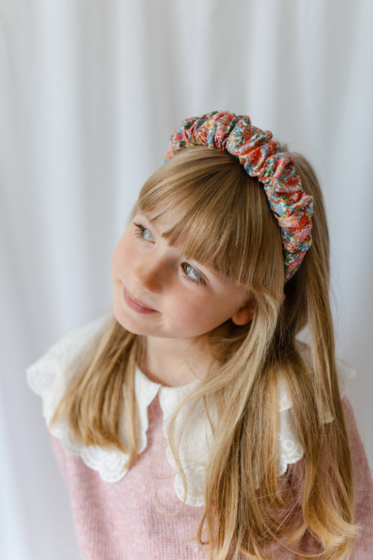 Ruffled Hairband in Liberty Nell Annie & May