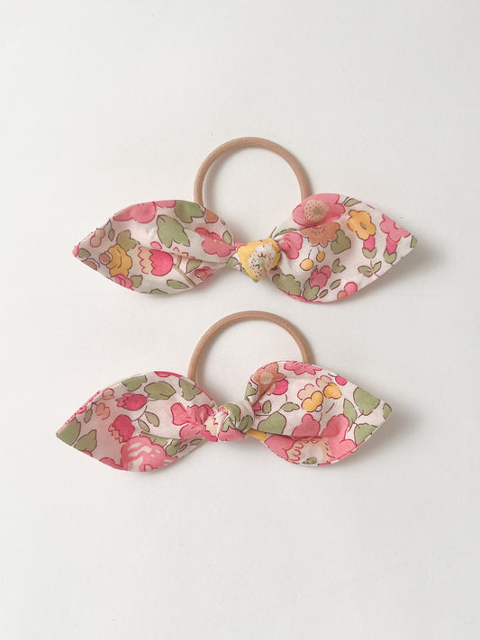 Bunny Hair Ties in Betsy Pink Sparkle