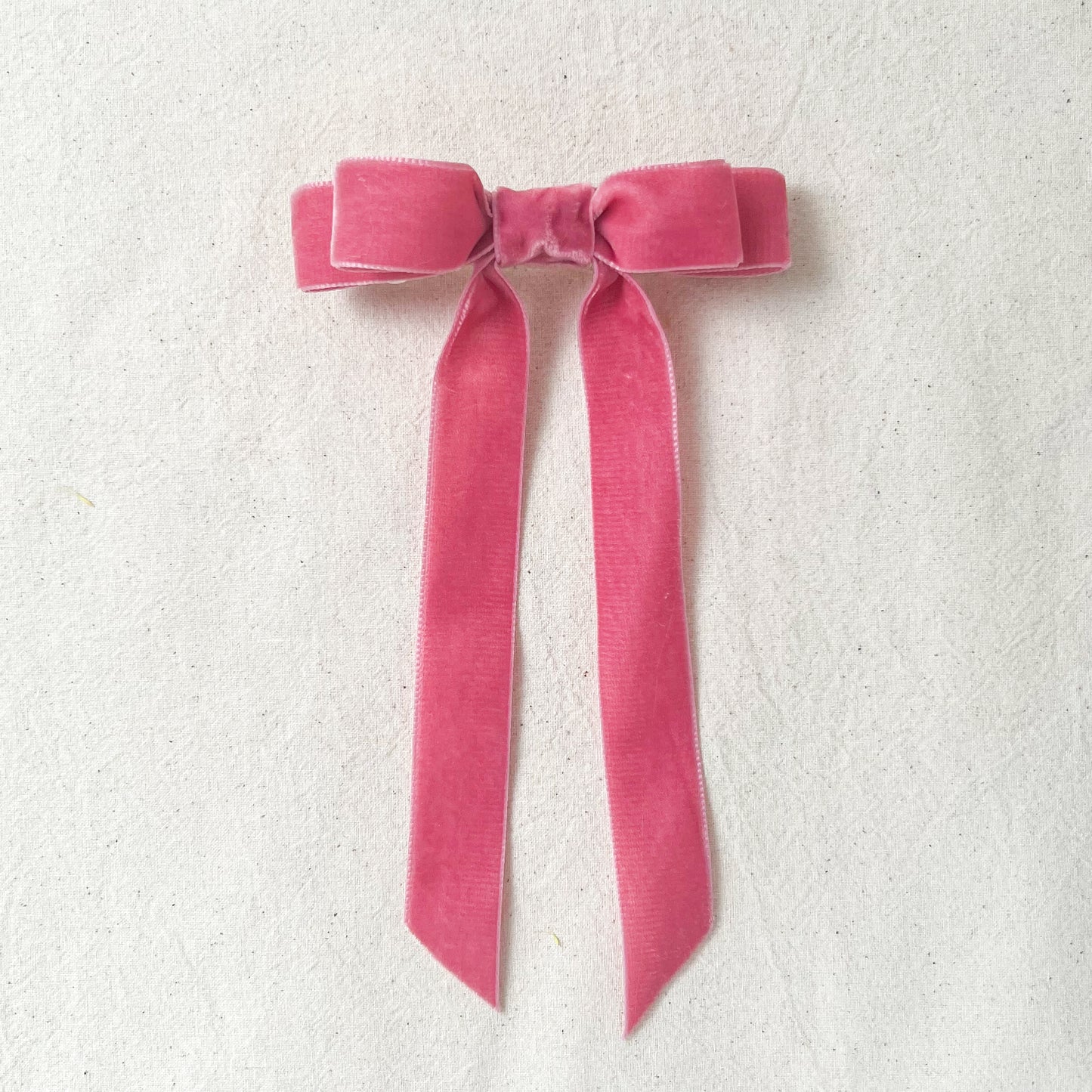 Velvet Hair Clip Ballet Pink Large