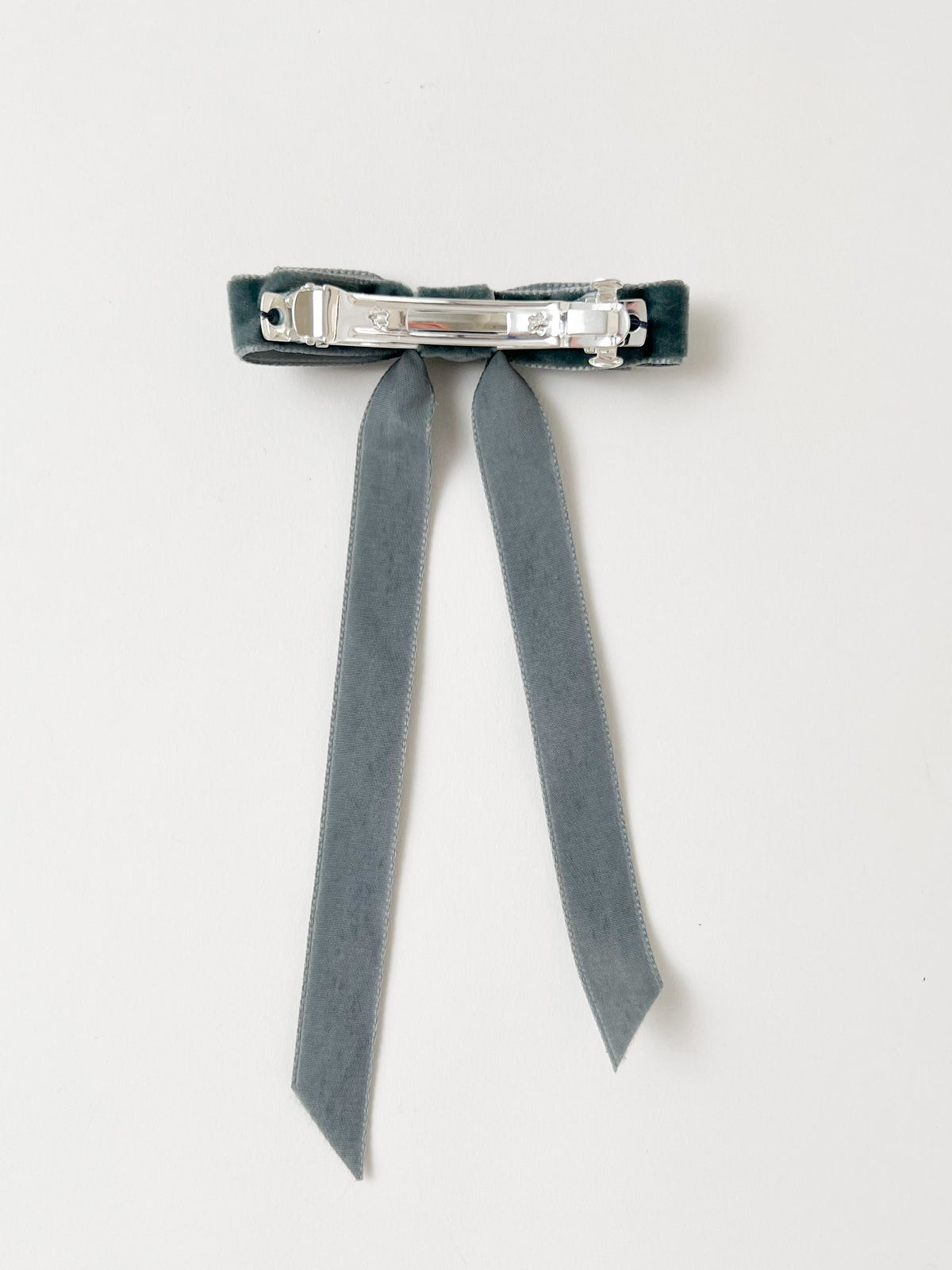 Velvet Hair Bow Prairie Blue