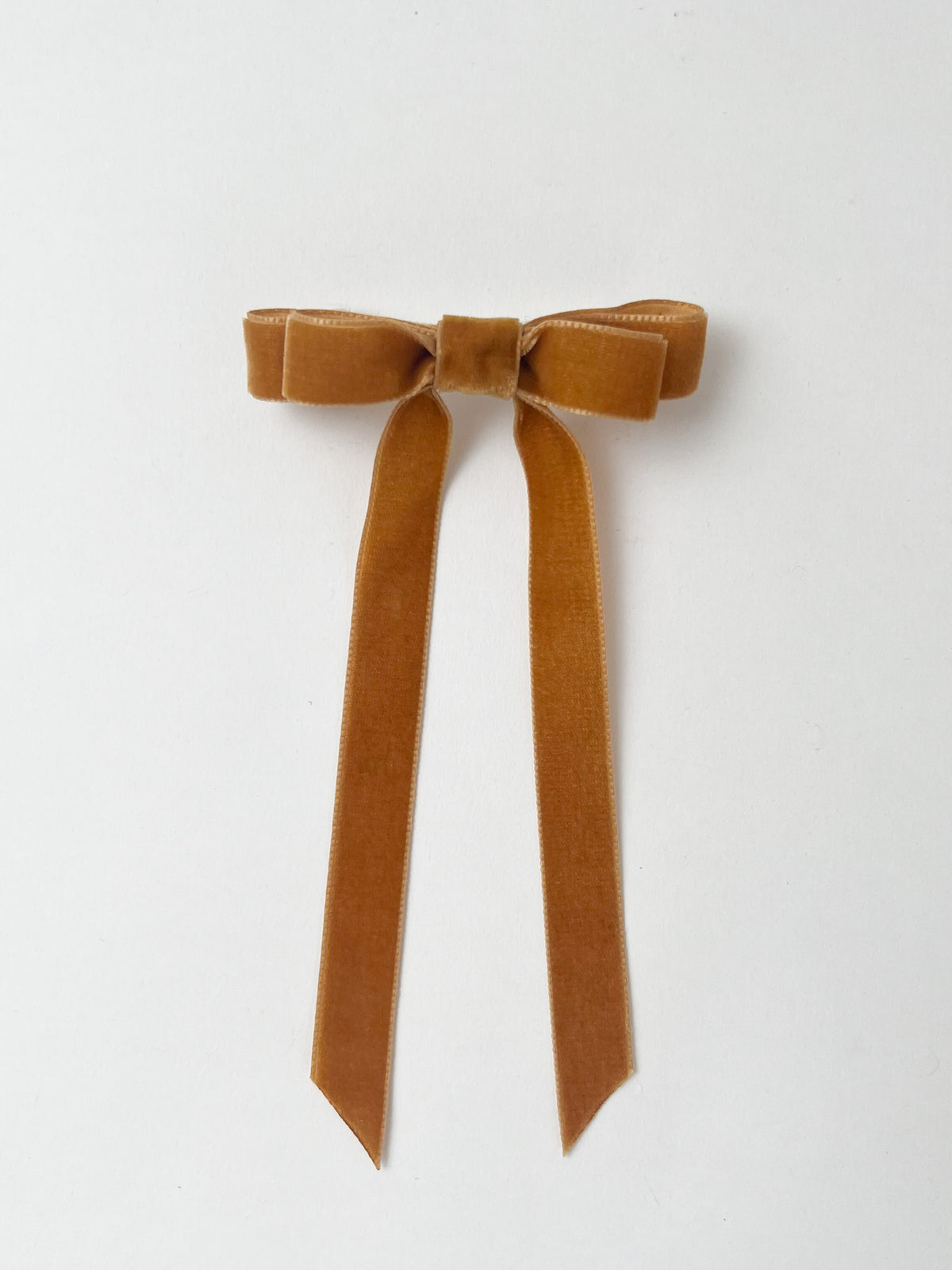 Velvet Hair Bow Copper