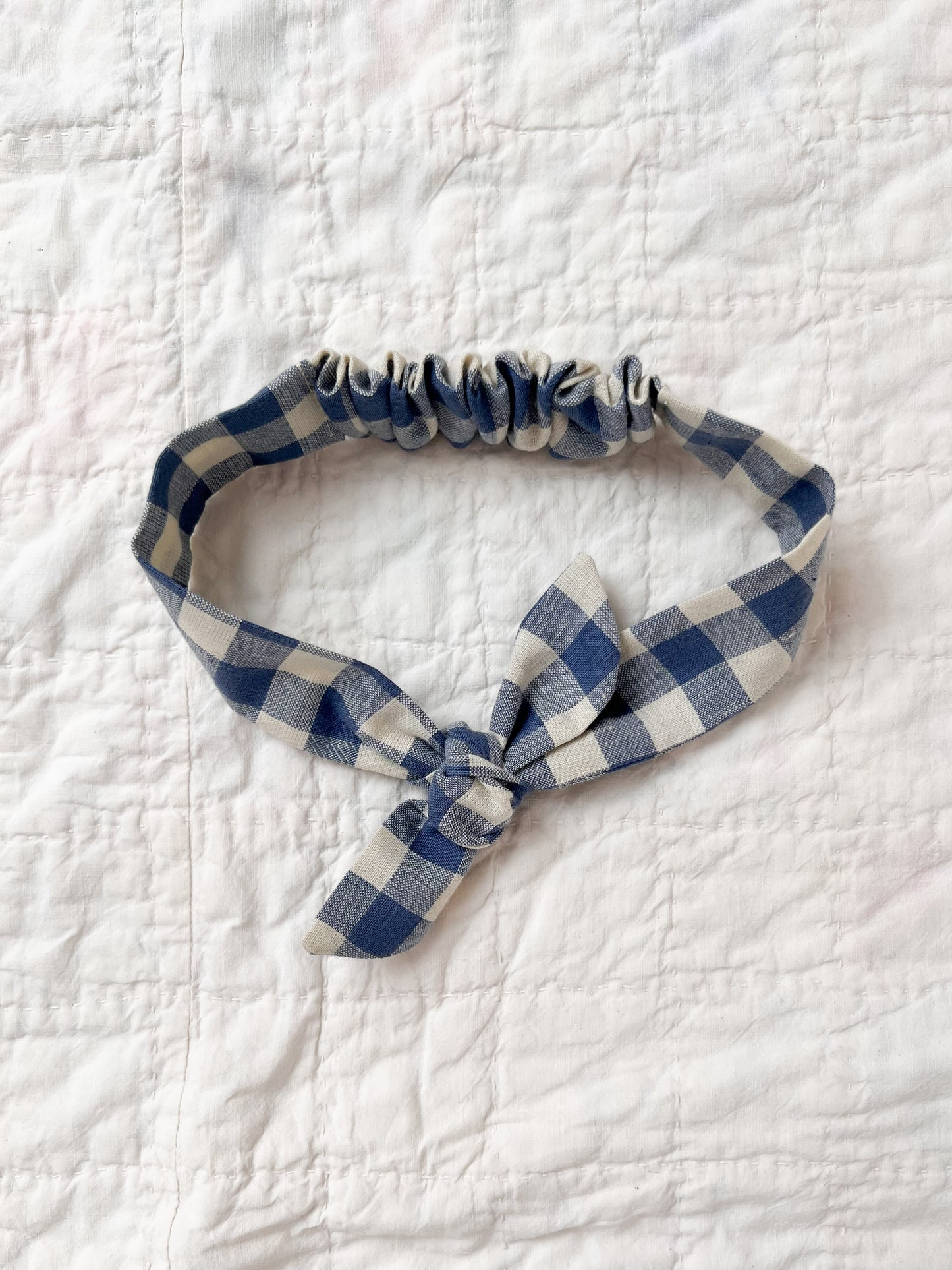 Retro Knot Headband Cornflower Blue Linen