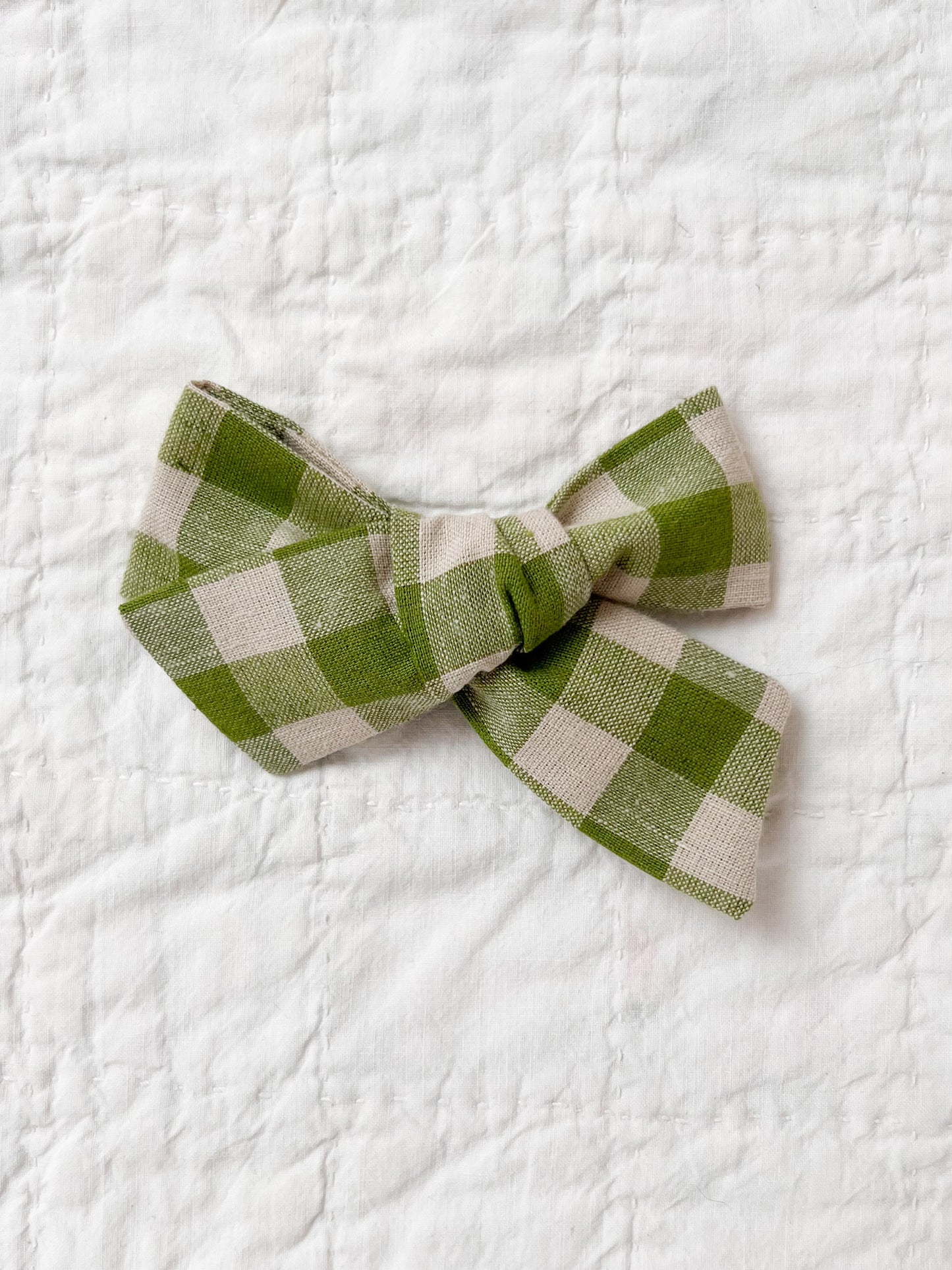 Pinwheel Hair Bow Moss Green